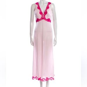 Emilio Pucci Pink Vintage Lace Detail Dress